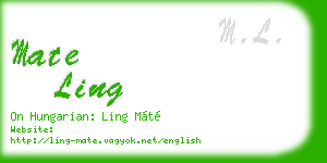 mate ling business card